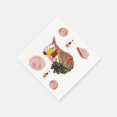 Papier Napkins, schwarzes Oliventresteröl Serviette (Ecke)