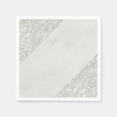 Papier Napkins, Silber Serviette (Vorderseite)