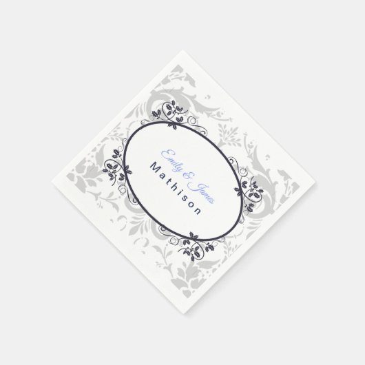 Papier Napkins-Silver Krönung Serviette (Ecke)