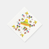 Papier Napkins, Sombrero heiße Paprikaschoten Blum Serviette (Ecke)