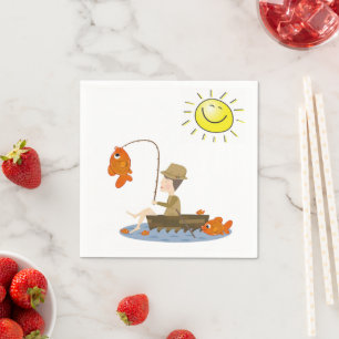 Papier Napkins, Sonnenfischerei Fischer Serviette
