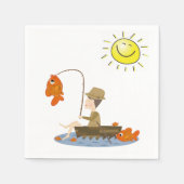 Papier Napkins, Sonnenfischerei Fischer Serviette (Vorderseite)