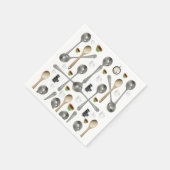 Papier Napkins, Spoons Serviette (Ecke)