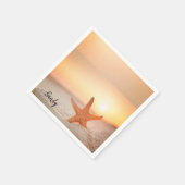 Papier Napkins, Starfish Beach Serviette (Ecke)
