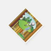 Papier Napkins, Stripe Golfer Golf Balls Serviette (Ecke)