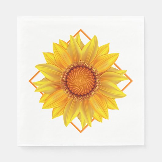 Papier Napkins-Sunflower Serviette (Vorderseite)