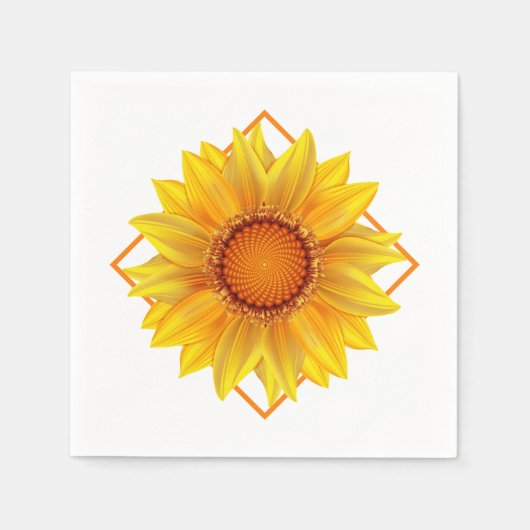 Papier Napkins-Sunflower Serviette (Vorderseite)