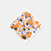 Papier Napkins, Swan Orange Hearts Serviette (Ecke)