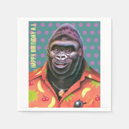 Papier Napkins vergebliches Gorilla-Design Serviette