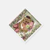 Papier Napkins, Viktorianische Blüte Serviette (Ecke)