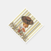 Papier Napkins, Vintage Streifen Serviette (Ecke)