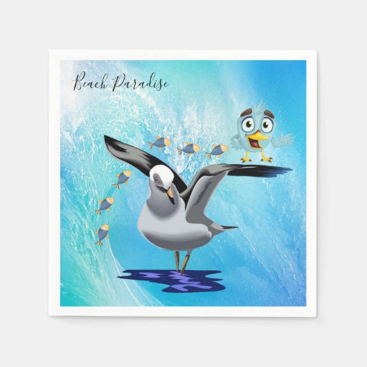 Papier Napkins, Vogelsegel Serviette (Vorderseite)