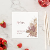 Papier Napkins Wasserfarbe Pampas Grass Mauve Pink Serviette (Beispiel)