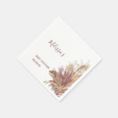 Papier Napkins Wasserfarbe Pampas Grass Mauve Pink Serviette (Ecke)