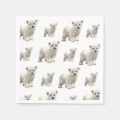Papier Napkins, Weißer Eisbär Napkins Serviette (Vorderseite)