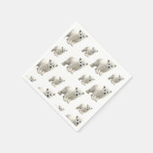 Papier Napkins, Weißer Eisbär Napkins Serviette (Ecke)