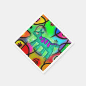 Papier Napkins, Whimsikaler Hund Napkins Serviette (Ecke)