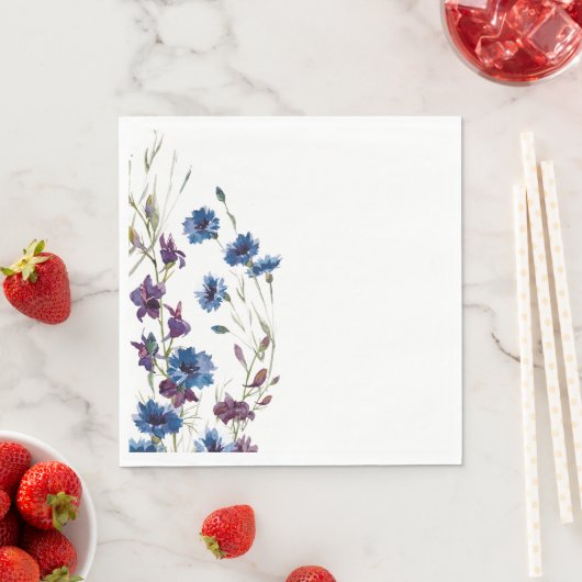 Papier Napkins-Wildblumen Wasserfarbe Serviette (Beispiel)
