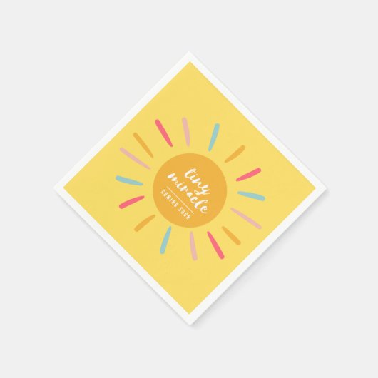 Papier Napkins, winziges Wunder Babydusche Gelbe S Serviette (Ecke)