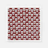 Papier Napkins, Zähne lächeln Burgundy Zahnarzt Serviette (Vorderseite)