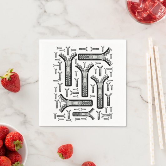 Papier Napkins, Zipper Serviette (Beispiel)