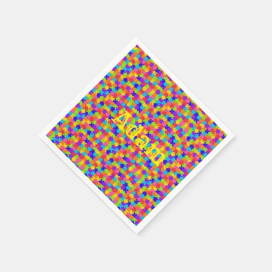 Papier Neapel, farbenfrohe Puzzles Serviette (Ecke)