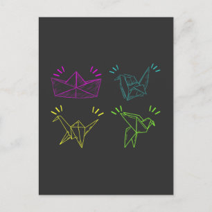 Papier Origami Japanische Papierfaltung Postkarte