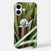 Papier-Origami-Schnecke im Gras-Monogramm Case-Mate iPhone Hülle (Rückseite)