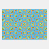 Papier Pack 175 dekorativ braun blau gelb (Vorderseite)