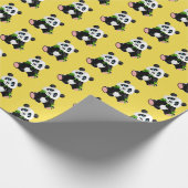 Papier-Panda-Bär umhüllen Geschenkpapier (Ecke)