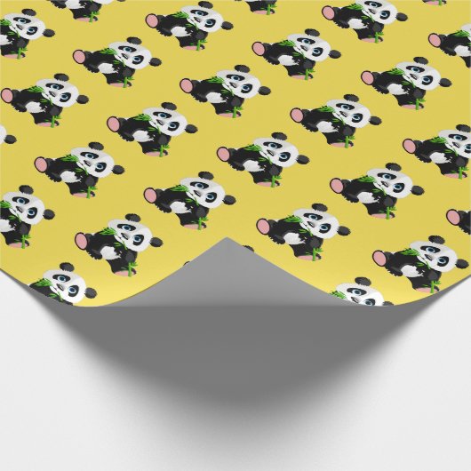 Papier-Panda-Bär umhüllen Geschenkpapier (Ecke)