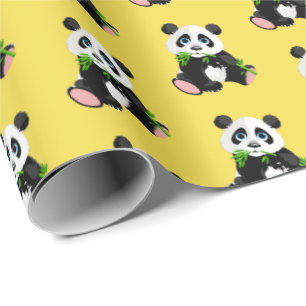 Papier-Panda-Bär umhüllen Geschenkpapier
