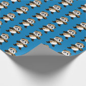 Papier-Panda-Bär umhüllen Geschenkpapier (Ecke)