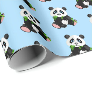 Papier-Panda-Bär umhüllen Geschenkpapier