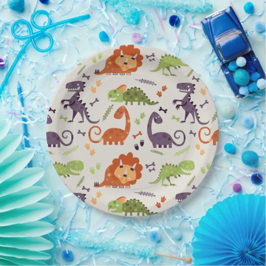 Papier Party Teller - Kinder Liebe Dinosaurier (Party)