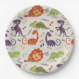 Papier Party Teller - Kinder Liebe Dinosaurier