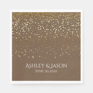 PAPIER-PARTY VERWERTBAR NAPKINS PETITE GOLDEN STAR SERVIETTE