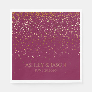 PAPIER-PARTY VERWERTBAR NAPKINS PETITE GOLDEN STAR SERVIETTE