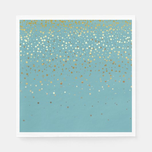 PAPIER-PARTY VERWERTBAR NAPKINS PETITE GOLDEN STAR SERVIETTE (Vorderseite)