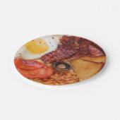 Papier-Partyplatte des englischen Frühstücks Pappteller (Schrägansicht)