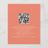 PAPIER Peach Peonies Floral QR Code Einladung Hoch (Hinten)