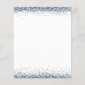 PAPIER | Peacock Blue Glitzer Silvester Einladung (Hinten)