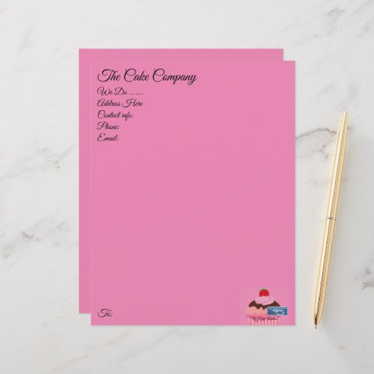 Papier Pink (Cupcake) RFPMDesign ©️ 2024 (Vorderseite/Rückseite Beispiel)