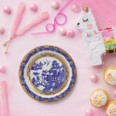 Papier-Platte für blaues und goldenes Muster Pappteller (Party)