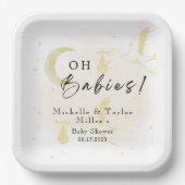 Papier Platte Oh Babies! Neutraler Stork Pappteller (Vorderseite)