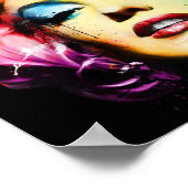 Papier-Poster Marylin Monroe Pop Art (matt) Poster (Ecke)