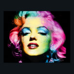 Papier-Poster Marylin Monroe Pop Art (matt) Poster<br><div class="desc">66, 6 g/m2 Pappposter de 7, 5 pt d'épaisseur Finition matte et surface lisse Option économique avec des images claires et des couleurs vibrantes Ajoutez un cadre de qualité Premium en tant qu'accu'accuire 27, 94x21, 59cm</div>