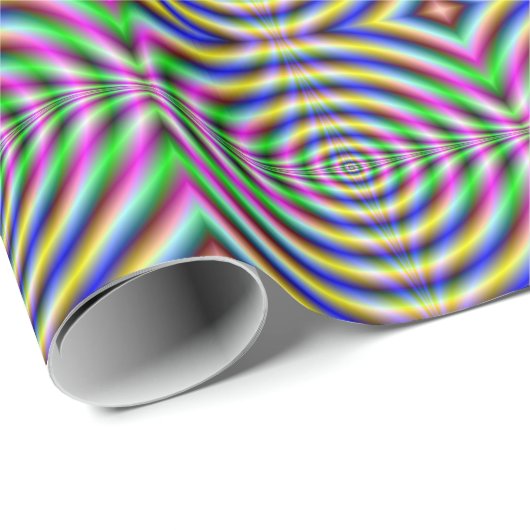Papier Psychedelic Neon Eye Geschenkpapier (Rolleneckpunkt)