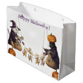 Papier&pukku frohes Halloween! Große Geschenktüte (Rückseite Schrägansicht)