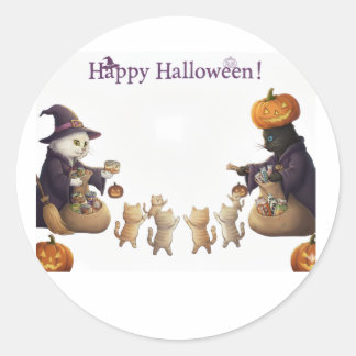 Papier&pukku frohes Halloween! Runder Aufkleber